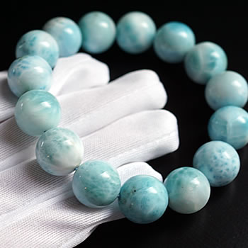 【一点もの】ラリマーAA 14〜14.5mm ブレスレット 天然石 パワーストーン ラリマール ペクトライト larimar