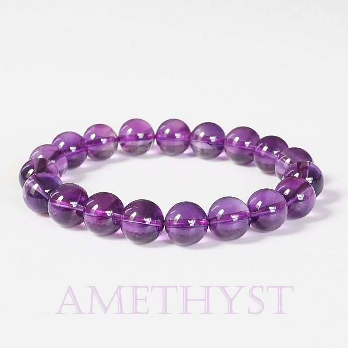 【在庫サイズ限り】【透明感のあるパープルカラー】最高品質アメジストAAAAA 約10mm ブレスレット 天然石 パワーストーン アメシスト 紫水晶 2月の誕生石