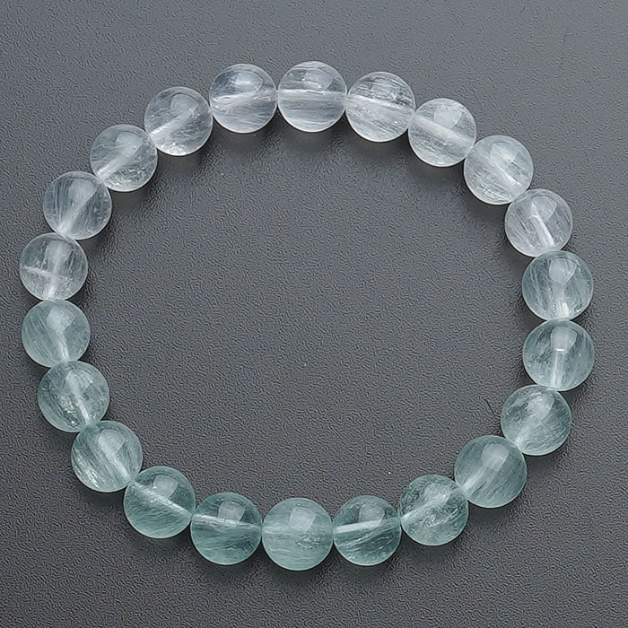 【一点物】【希少】ラビットヘアーブルーフローライト グラデーション ブレスレット 天然石 パワーストーン