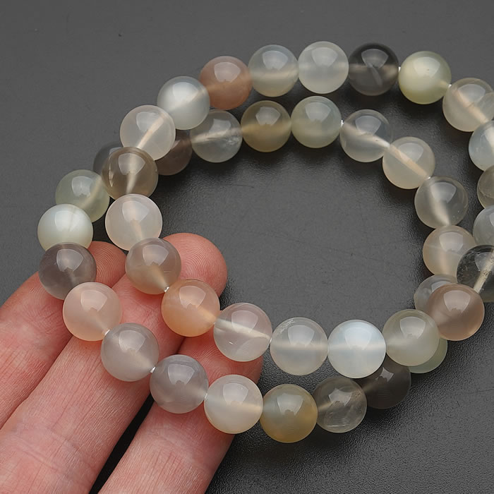 【数量限定】【高透明度】【希少】マルチカラー ムーンストーン 約9mm ブレスレット 天然石 パワーストーン