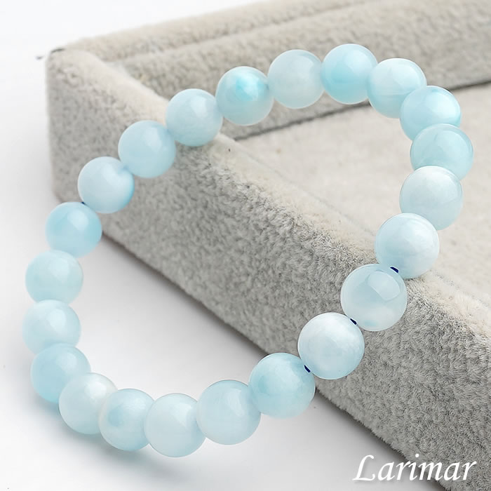 【一点物】【高品質】アイスラリマーAAA 9mm ブレスレット 天然石 パワーストーン