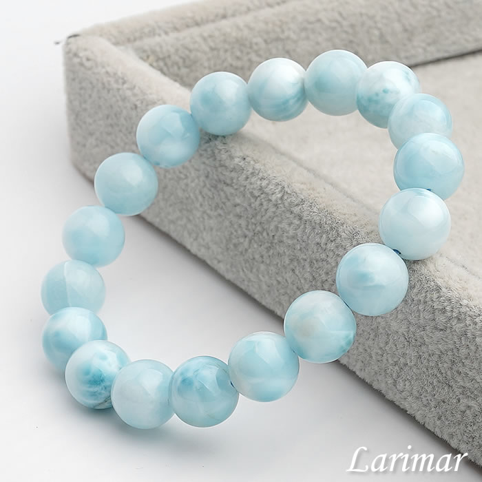 【一点物】【高品質】アイスラリマーAAA 11mm ブレスレット 天然石 パワーストーン