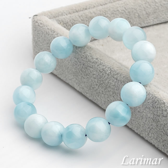 【一点物】【高品質】アイスラリマーAAA 12mm ブレスレット 天然石 パワーストーン
