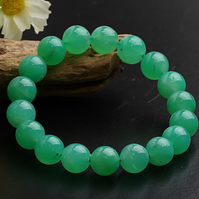 【一点物】【高品質】最上級クリソプレーズAAAA 約11mm ブレスレット 天然石 パワーストーン クリソプレイズ