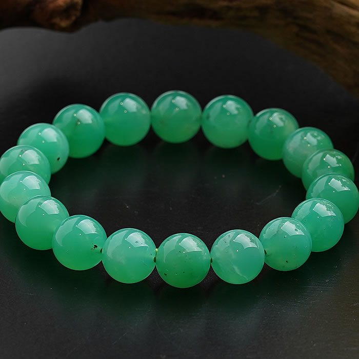 【一点物】【高品質】最上級クリソプレーズAAAA 約11mm ブレスレット 天然石 パワーストーン クリソプレイズ