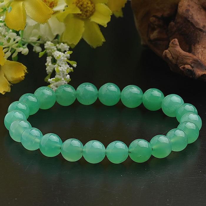 【一点物】【高品質】最上級クリソプレーズAAAA 約8.5～9mm ブレスレット 天然石 パワーストーン クリソプレイズ