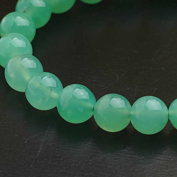 【一点物】【高品質】最上級クリソプレーズAAAA 約8.5～9mm ブレスレット 天然石 パワーストーン クリソプレイズ