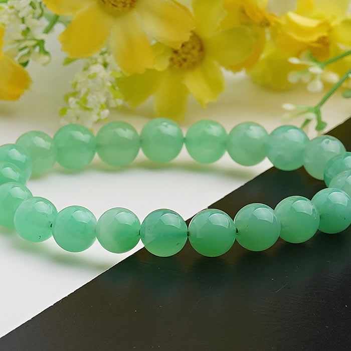 【一点物】【高品質】最上級クリソプレーズAAAA 約9mm ブレスレット 天然石 パワーストーン クリソプレイズ