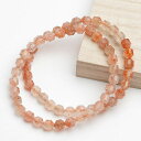【数量限定】サンストーン カット 5.2〜5.6mm ブレスレット 天然石 パワーストーン sunstone