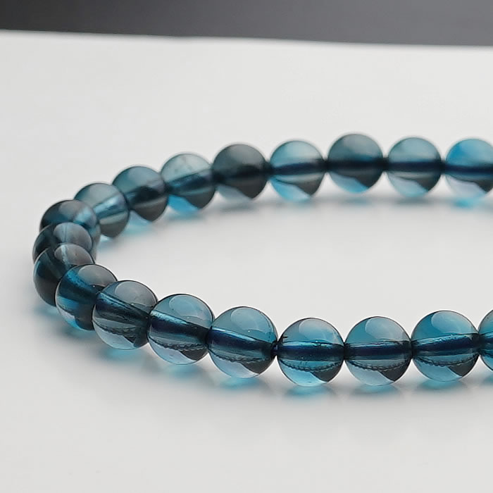 【ハイクオリティ】ロンドンブルートパーズ ブレスレット 天然石 パワーストーン 約6.7mm ブルートパーズ トパーズ