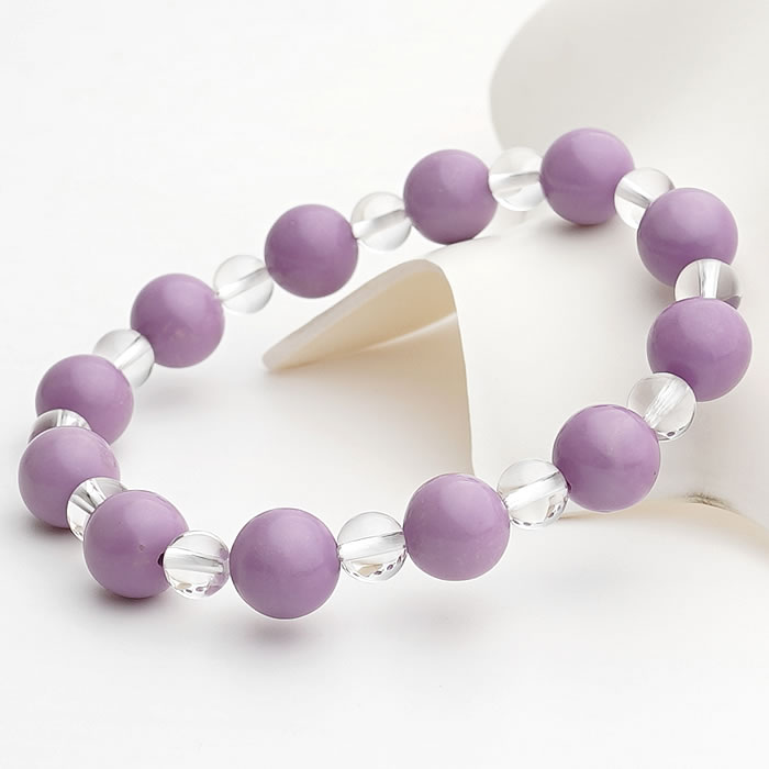 【一点物】フォスフォシデライト AAA 10mm 水晶 AAA 6mm ブレスレット 天然石 パワーストーン