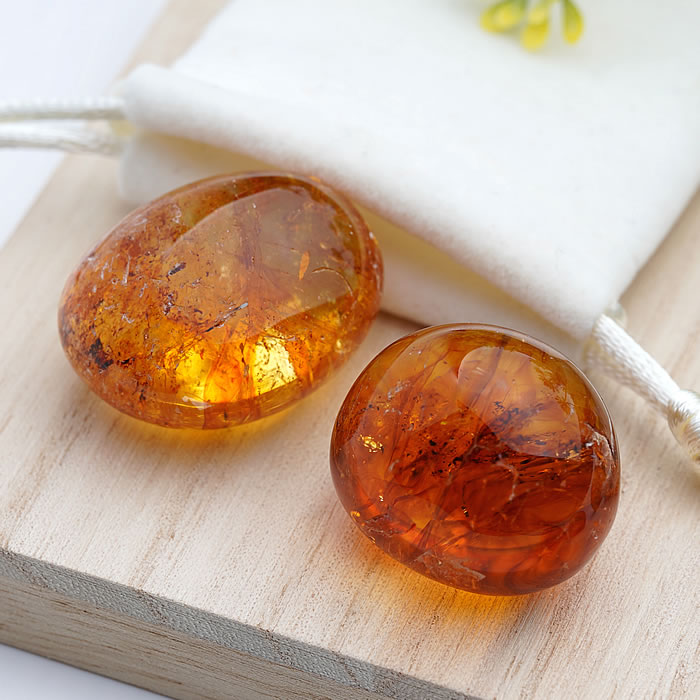 【大きめ】【〜30g】シトリン タンブル 1個 インテリア 置物 天然石 パワーストーン タンブルストーン