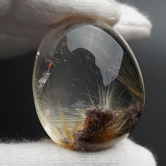 【一点物】【高品質】ガーデンルチルクォーツAAAAA タンブル インテリア 置物 天然石 パワーストーン アクセサリーの素材にも◎ garden rutilat...