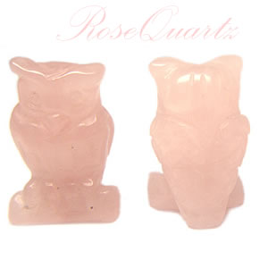 ローズクォーツ 小さなフクロウ ふくろう 1個 梟 インテリア 置物 ローズクォーツ 天然石 パワーストーン ローズクォーツ フクロウ 梟 不苦老 天然石インテ...