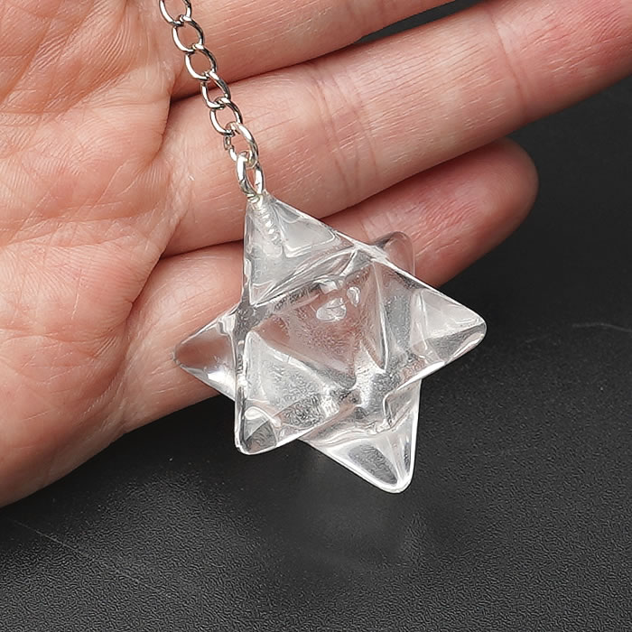 【大きめ】水晶 マカバスター ペンデュラム 天然石 パワーストーン ペンジュラム クォーツ マルカバスター ペンジュラム 水晶