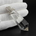 【数量限定】【高品質】天然水晶 AAA ワイヤーラップペンダント ポイント ペンダントトップ ネックレス 天然石 パワーストーン クリスタル クォーツ ヴォーゲ...