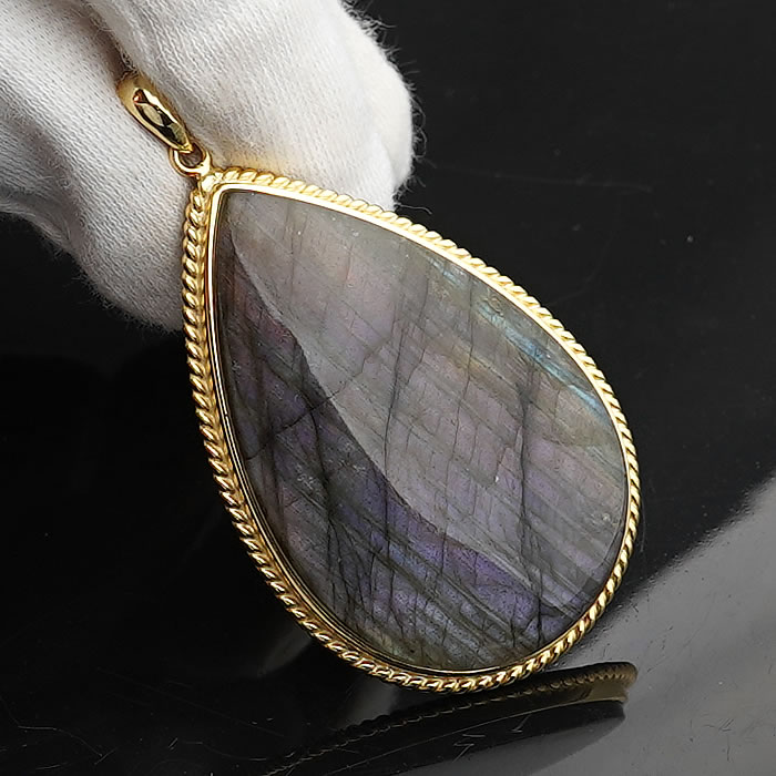 【一点物】【高品質】ラブラドライト スペクトロライト フィンランド産 ペンダントトップ ネックレス 天然石 パワーストーン Labradorite Silver...