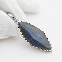【一点物】【高品質】ブラックラブラドライトAAA ペンダントトップ ネックレス 天然石 パワーストーン Black Labradorite Pendant ブル...