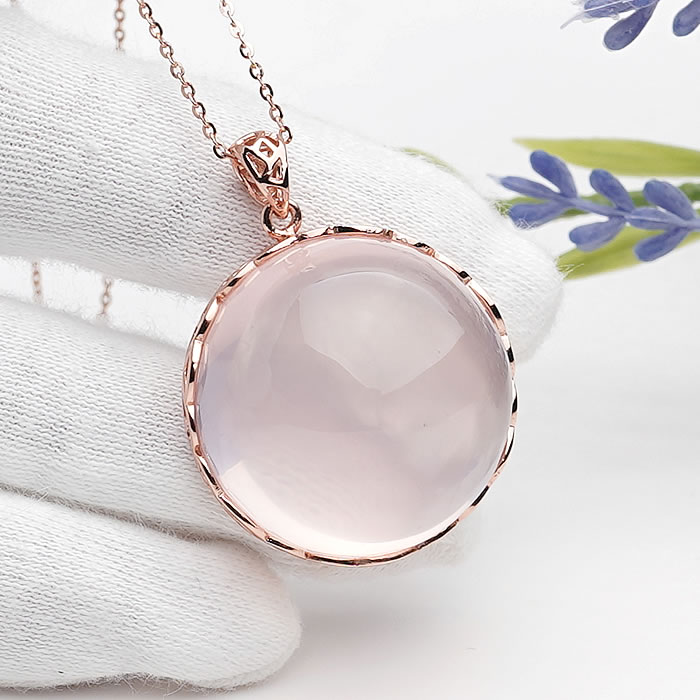 【一点物】【Silver925チェーン付き】 スターローズクォーツ マダガスカル産 ペンダントトップ ネックレス 天然石 パワーストーン ローズクォーツ ピンク...