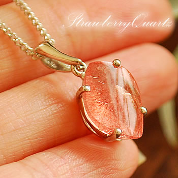 天然ストロベリークォーツ ペンダントトップ ネックレス ストロベリークォーツ 天然石 パワーストーン ストロベリークォーツ 天然石ペンダント パワーストーンペン...