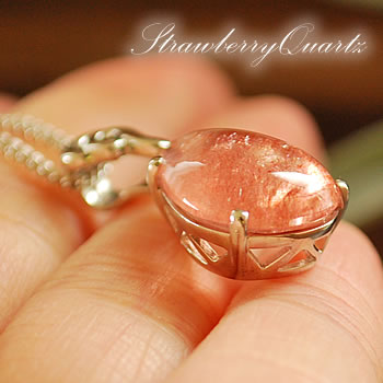 天然ストロベリークォーツ ペンダントトップ ネックレス ストロベリークォーツ 天然石 パワーストーン ストロベリークォーツ 天然石ペンダント パワーストーンペン...
