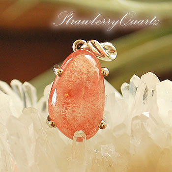 天然ストロベリークォーツ ペンダントトップ ネックレス ストロベリークォーツ 天然石 パワーストーン ストロベリークォーツ 天然石ペンダント パワーストーンペン...