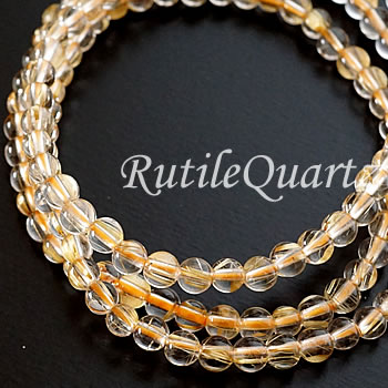 【極細】【高品質】 ルチルクォーツ AAA 4mm ブレスレット 天然石 パワーストーン