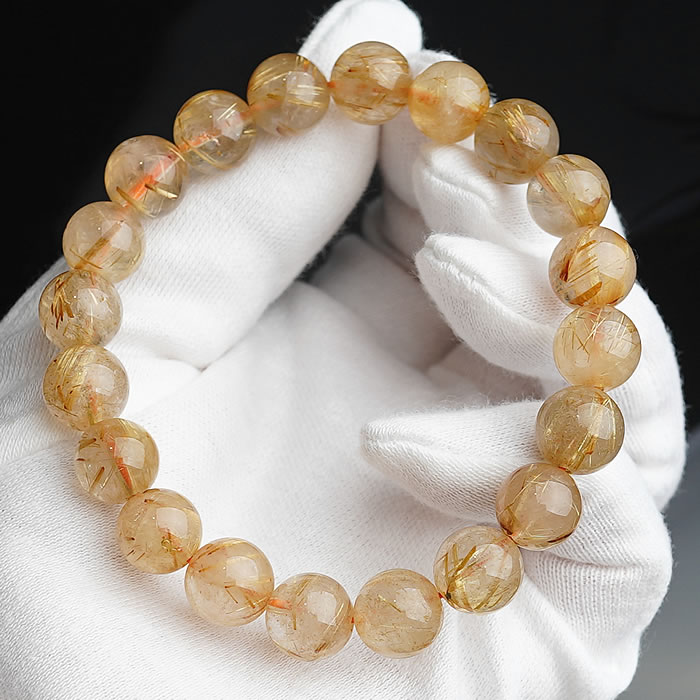 【数量限定】ルチルクォーツAA 約10～10.5mm ブレスレット 天然石 パワーストーン ルチルクォーツ