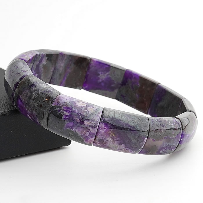 【一点物】鑑別書付き スギライト バングル 内周17.5cm ブレスレット 天然石 パワーストーン 杉石 天然石ブレスレット パワーストーンブレスレット sug...