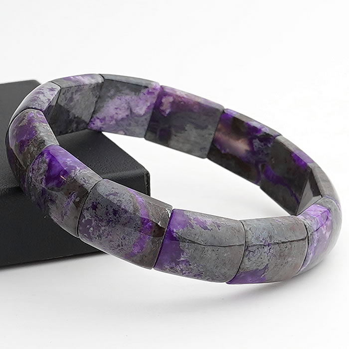 【一点物】鑑別書付き スギライト バングル 内周17.5cm ブレスレット 天然石 パワーストーン 杉石 天然石ブレスレット パワーストーンブレスレット sugilite