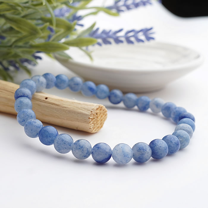デュモルチェライト 6mm ブレスレット 天然石 パワーストーン ブラジル産 ブルークォーツ