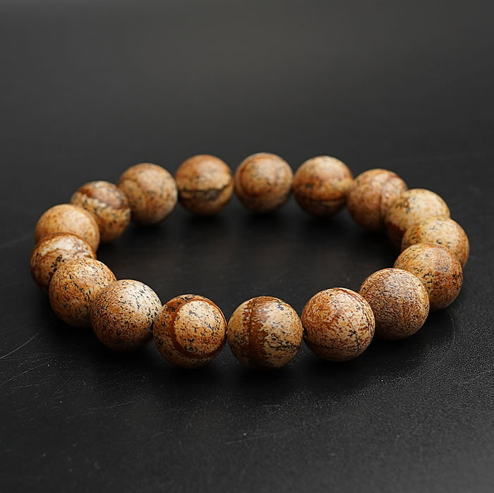 【一点物】【希少】ペトリファイドウッド 約12.2mm ブレスレット 天然石 パワーストーン 珪化木 Petrified Wood