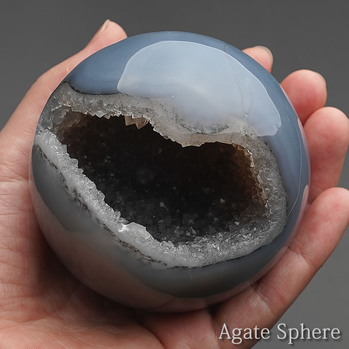 【一点物】【高品質】笑口アゲート丸玉 スフィア 72mm 天然石 パワーストーン 置物 インテリア