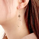 【両耳用/アレルギー対応/ニッケルフリー】ピアス/リング/レディース/ゴールド/金/カーキ /ブルー/青/ビーズ/シンプル/デザイン/大人可愛い/エレガント/韓国ファッション/ロング【geudaelo/クーデロ】(4)