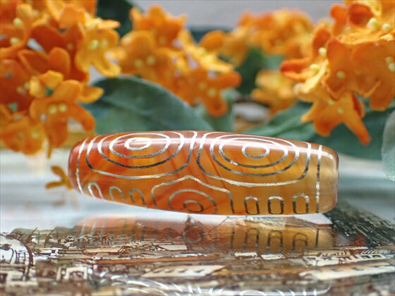 【チベット銀線天珠】龍眼天珠 ハンドメイド 【一点物】