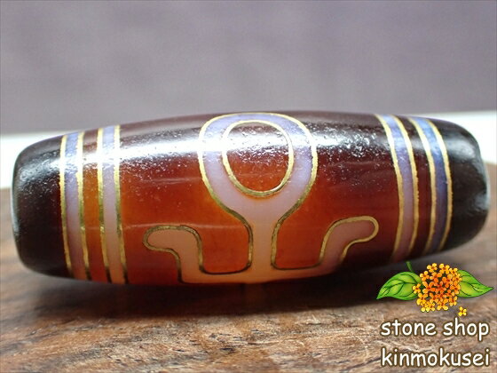 【チベット銀線天珠】大人天珠 ハンドメイド 【古銅】 【デンドリティック鉱物入り】 【一点物】 【※注意事項あり】