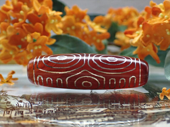 【チベット銀線天珠】龍眼天珠 ハンドメイド 【一点物】