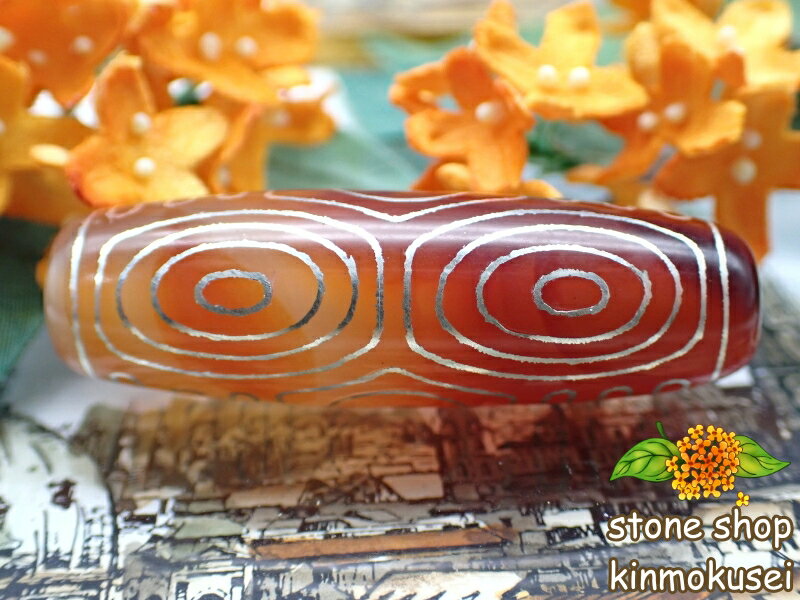 【チベット銀線天珠】龍眼天珠 ハンドメイド 【一点物】