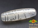 【チベット銀線天珠】龍神天珠 白 ハンドメイド 【デンドリティック鉱物入り】 【一点物】 【※注意事項あり】