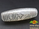 【チベット銀線天珠】寶瓶天珠 白 ハンドメイド 【鉱物入り】 【一点物】 【※注意事項あり】