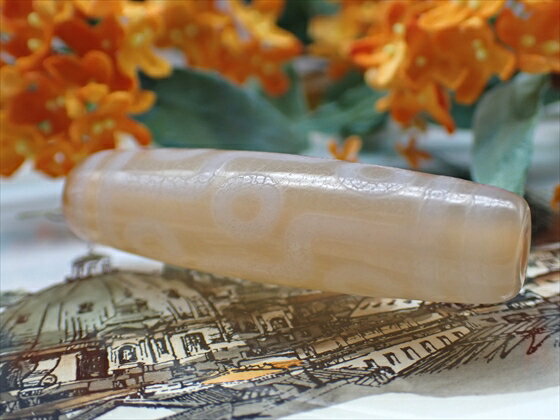 【チベット天珠】九眼天珠 橙 【一点物】