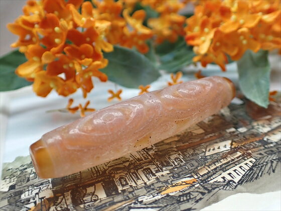 【チベット天珠】龍眼天珠 橙 【一点物】