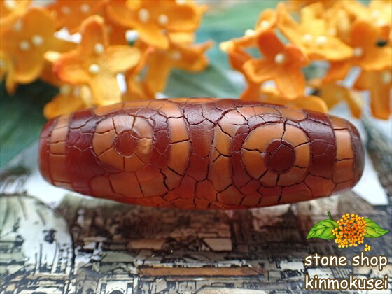 【チベット天珠】 六眼天珠・茶 【一点物】