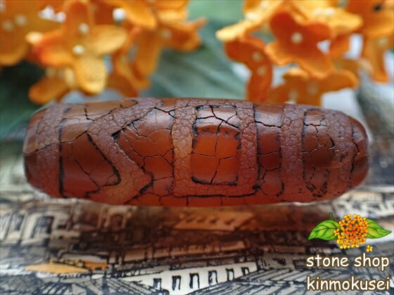 【チベット天珠】 息増懐珠・茶 【一点物】