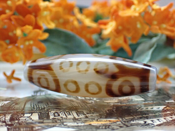 【チベット天珠】 二十一眼天珠・白 【一点物】