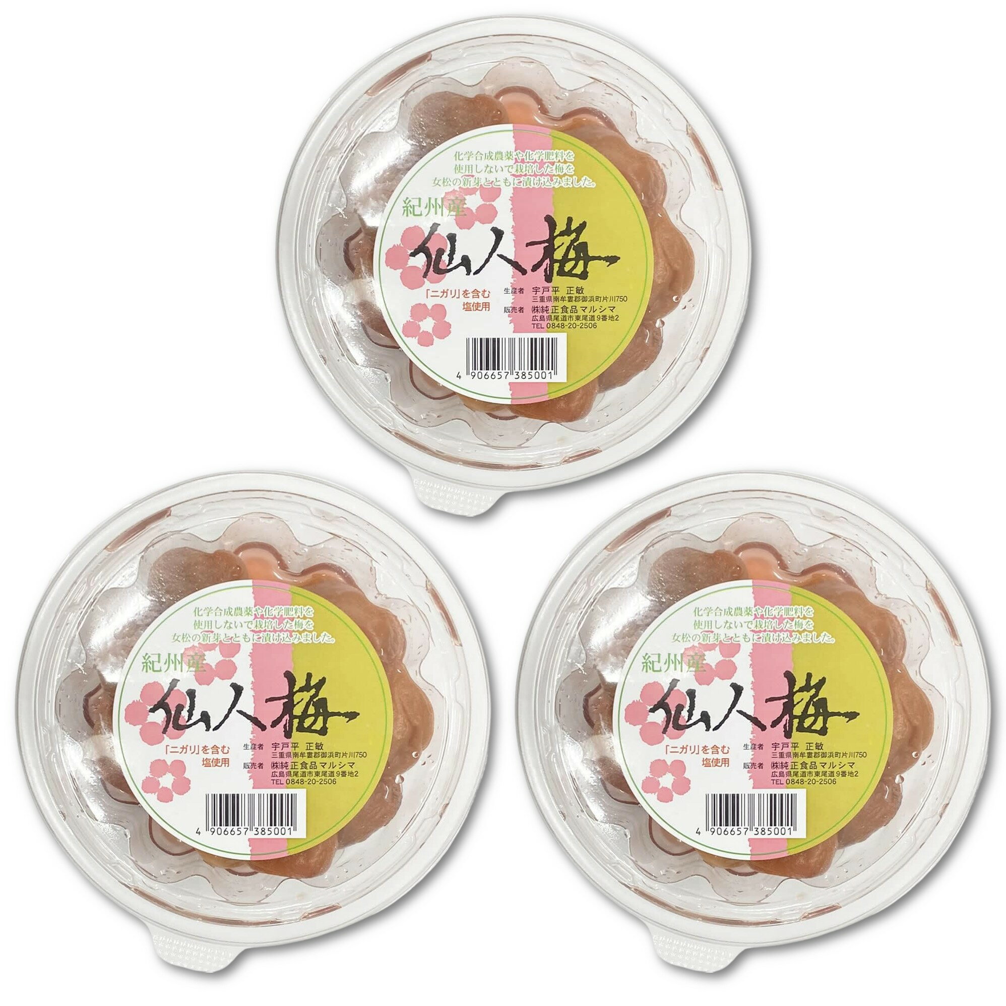 【レビューを書いて500円OFFクーポン配布中!】 3個セット マルシマ 仙人梅 200g 女松 シママース 無添加