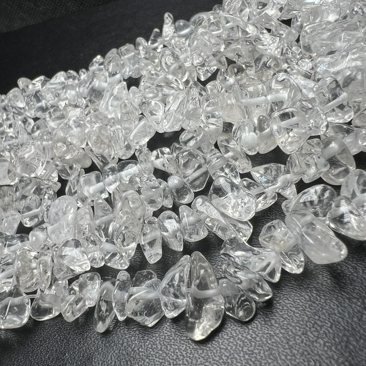 天然水晶 さざれ石 6-8mm 連売り ブレスレット2本分