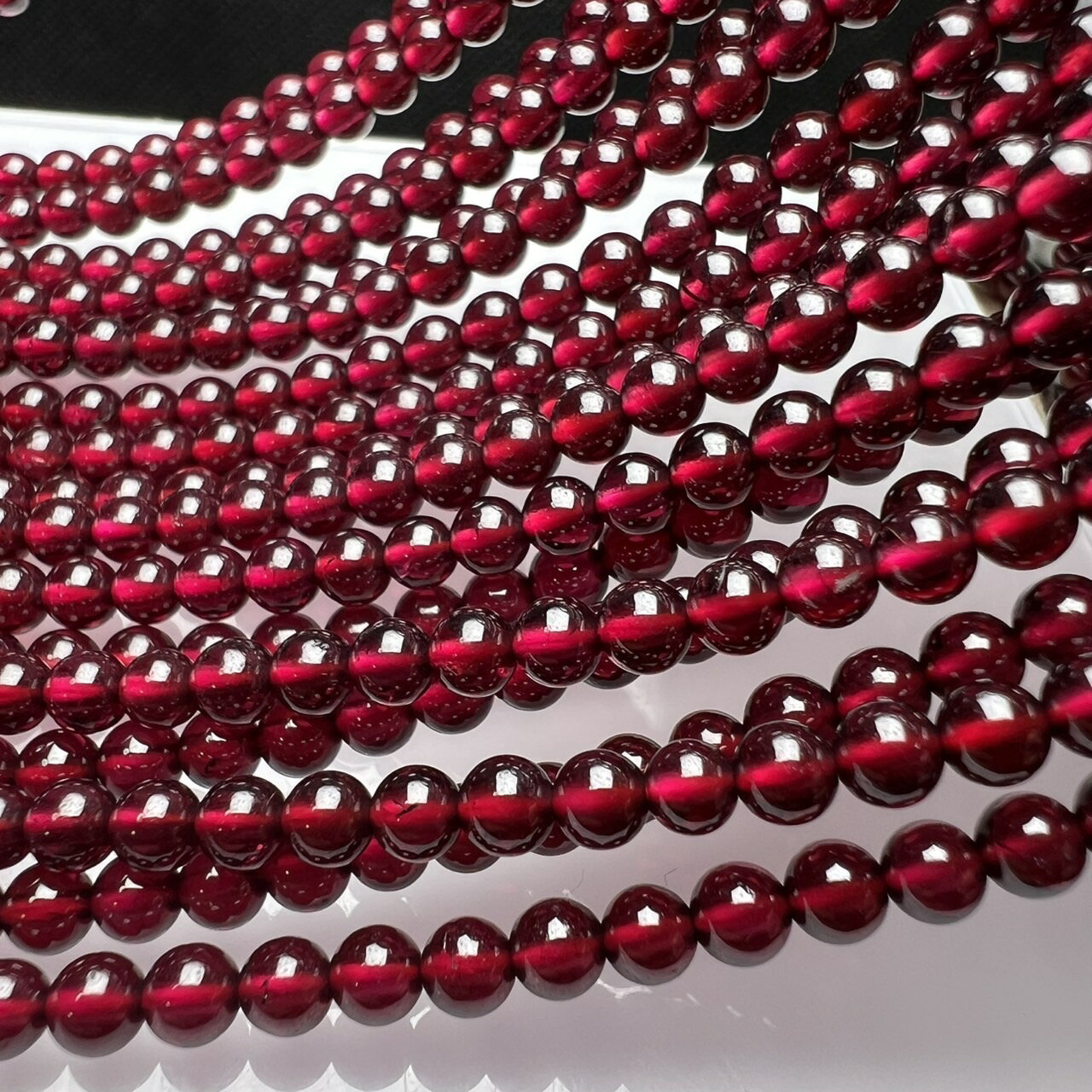 高品質 ロードライトガーネット 連売り 38cm ブレスレット2本分