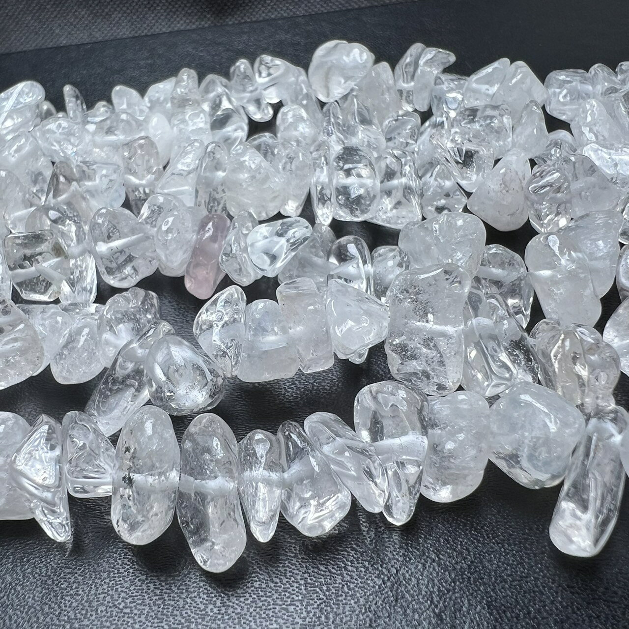 天然水晶 大粒 さざれ石 8-12mm 連売り ブレスレット2本分