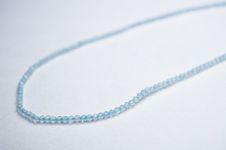 アクアマリン　マシンカット　連売り32センチ(インド加工)